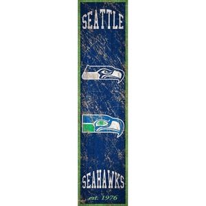 NFL Retro Seattle Seahawks Sign Heritage Vertical Throwback 70's Rustic Wall Bar